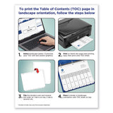 Customizable Toc Ready Index Black And White Dividers, 12-tab, Letter