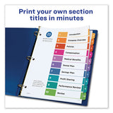 Customizable Toc Ready Index Multicolor Dividers, 10-tab, Letter
