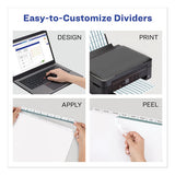Print And Apply Index Maker Clear Label Dividers, 12 White Tabs, Letter