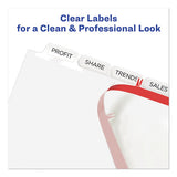 Print And Apply Index Maker Clear Label Dividers, 8 White Tabs, Letter
