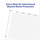 Print And Apply Index Maker Clear Label Dividers, 5 White Tabs, Letter, 5 Sets