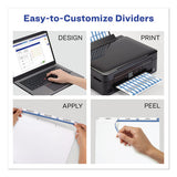 Print And Apply Index Maker Clear Label Dividers, 3 White Tabs, Letter, 25 Sets