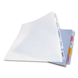 Print And Apply Index Maker Clear Label Plastic Dividers With Printable Label Strip, 5-tab, 11 X 8.5, Translucent, 1 Set