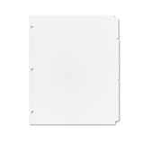 Write & Erase Plain-tab Paper Dividers, 5-tab, Letter, White, 36 Sets