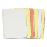 Write & Erase Plain-tab Paper Dividers, 8-tab, Letter, White, 24 Sets