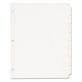 Write & Erase Plain-tab Paper Dividers, 8-tab, Letter, White, 24 Sets