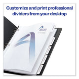 Customizable Print-on Dividers, Letter, 5-tabs-set, 25 Sets-pack