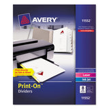 Customizable Print-on Dividers, 8-tab, Letter, 5 Sets