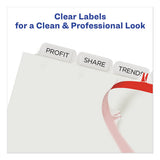 Print And Apply Index Maker Clear Label Dividers, 8 White Tabs, Letter, 50 Sets
