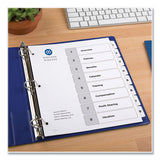 Customizable Table Of Contents Ready Index Black And White Dividers, 8-tab, 1 To 8, 11 X 8.5, 6 Sets