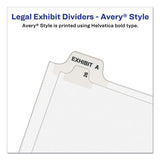 Preprinted Legal Exhibit Side Tab Index Dividers, Avery Style, 10-tab, 8, 11 X 8.5, White, 25-pack