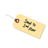 Double Wired Shipping Tags, 13pt. Stock, 2 3-4 X 1 3-8, Manila, 1,000-box