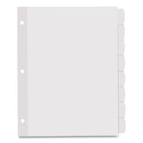 Big Tab Printable White Label Tab Dividers, 8-tab, Letter, White, 4 Sets