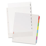 Clear Easy View Plastic Dividers With Multicolored Tabs And Sheet Protector, 8-tab, 11 X 8.5, Clear, 1 Set
