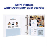 Durable View Binder With Durahinge And Slant Rings, 3 Rings, 1.5" Capacity, 11 X 8.5, White, 4-pack