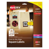 Square Labels W- Sure Feed & Trueblock, 1 1-2 X 1 1-2, White, 600-pk