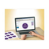 Durable White Id Labels W- Sure Feed, 2 1-2" Dia, White, 72-pk
