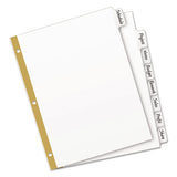 Write & Erase Big Tab Paper Dividers, 8-tab, White, Letter
