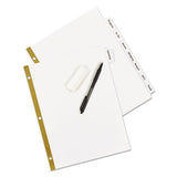 Write & Erase Big Tab Paper Dividers, 8-tab, White, Letter