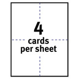 Textured Postcards, Inkjet, Heavyweight, 4 1-4 X 5 1-2, Matte White, 120-box