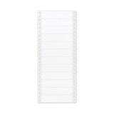 Dot Matrix Printer Mailing Labels, Pin-fed Printers, 0.94 X 4, White, 5,000-box