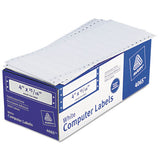 Dot Matrix Printer Mailing Labels, Pin-fed Printers, 0.94 X 4, White, 5,000-box