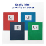 Two-pocket Folder, Prong Fastener, Letter, 1-2" Capacity, Dark Blue, 25-box