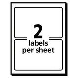 Printable Adhesive Name Badges, 3.38 X 2.33, Blue Border, 100-pack