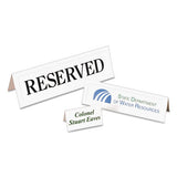 Large Embossed Tent Card, White, 3 1-2 X 11, 1 Card-sheet, 50-box