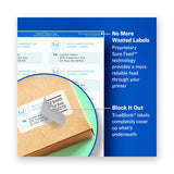 Waterproof Address Labels With Trueblock And Sure Feed, Laser Printers, 1.33 X 4, White, 14-sheet, 50 Sheets-pack