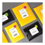 High-visibility Id Labels, Laser Printers, 2.25" Dia., Assorted, 12-sheet, 15 Sheets-pack