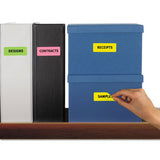 High-vis Removable Laser-inkjet Id Labels W- Sure Feed, 1 X 2 5-8, Neon, 360-pk