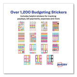 Budgeting Planner Stickers, Budget Theme, Assorted Colors, 1,224-pack