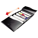 Slide & View Expanding File, 5 Sections, Letter Size, Black