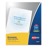 Top-load Sheet Protector, Economy Gauge, Letter, Semi-clear, 100-box