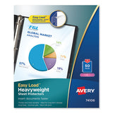 Top-load Poly Sheet Protectors, Heavy Gauge, Letter, Diamond Clear, 50-box