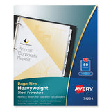 Top-load Poly 3-hole Punched Sheet Protectors, Letter, Diamond Clear, 50-box