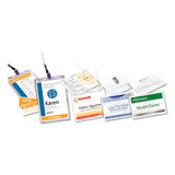 Clip-style Badge Holder With Laser-inkjet Insert, Top Load, 3.5 X 2.25, White, 100-box
