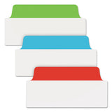 Ultra Tabs Repositionable Wide Tabs, 1-3-cut Tabs, Assorted Primary Colors, 3" Wide, 24-pack