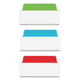 Ultra Tabs Repositionable Wide Tabs, 1-3-cut Tabs, Assorted Primary Colors, 3" Wide, 24-pack