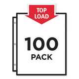 Top-load Sheet Protector, Economy Gauge, Letter, Clear, 100-box