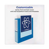 Heavy-duty View Binder With Durahinge And One Touch Ezd Rings, 3 Rings, 1.5" Capacity, 11 X 8.5, Pacific Blue