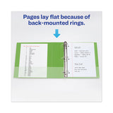 Heavy-duty View Binder With Durahinge And Locking One Touch Ezd Rings, 3 Rings, 4" Capacity, 11 X 8.5, Chartreuse