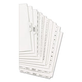 Preprinted Legal Exhibit Side Tab Index Dividers, Allstate Style, 26-tab, V, 11 X 8.5, White, 25-pack