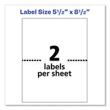 Shipping Labels With Trueblock Technology, Inkjet Printers, 5.5 X 8.5, White, 2 Labels-sheet, 100 Sheets-pack, 2 Packs