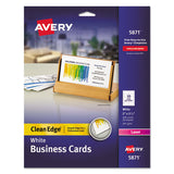 True Print Clean Edge Business Cards, Inkjet, 2 X 3 1-2, White, 400-box