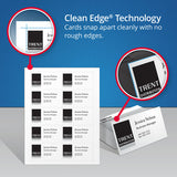 True Print Clean Edge Business Cards, Inkjet, 2 X 3 1-2, White, 400-box