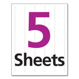 Binder Spine Inserts, 1.5" Spine Width, 5 Inserts-sheet, 5 Sheets-pack