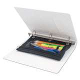 Binder Pencil Pouch, 10 X 7 3-8, Black-clear