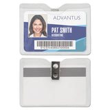 Security Id Badge Holder, Horizontal, 3.5 X 4.25, Clear, 50-box